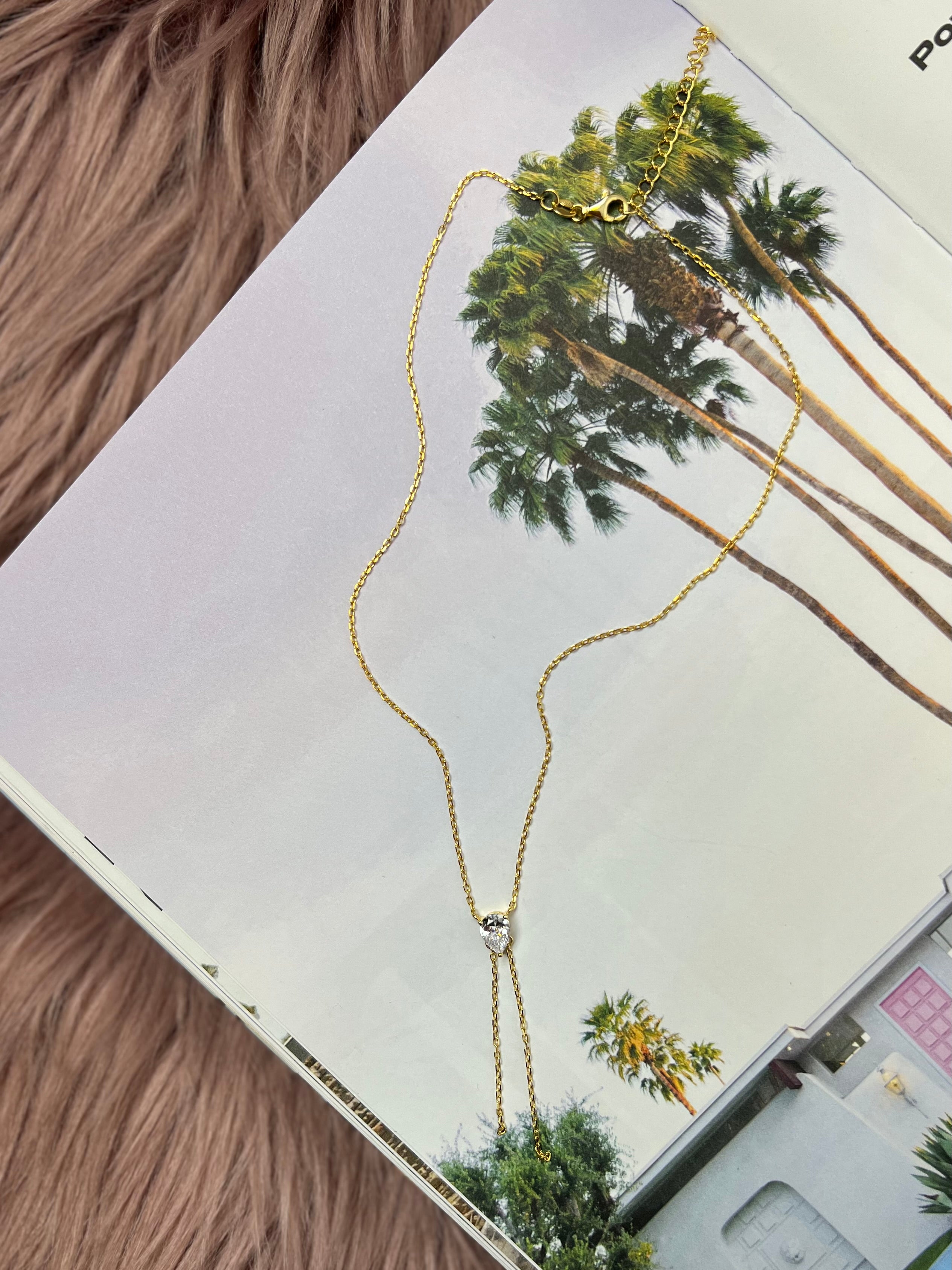 Lumi Tear Drop Necklace