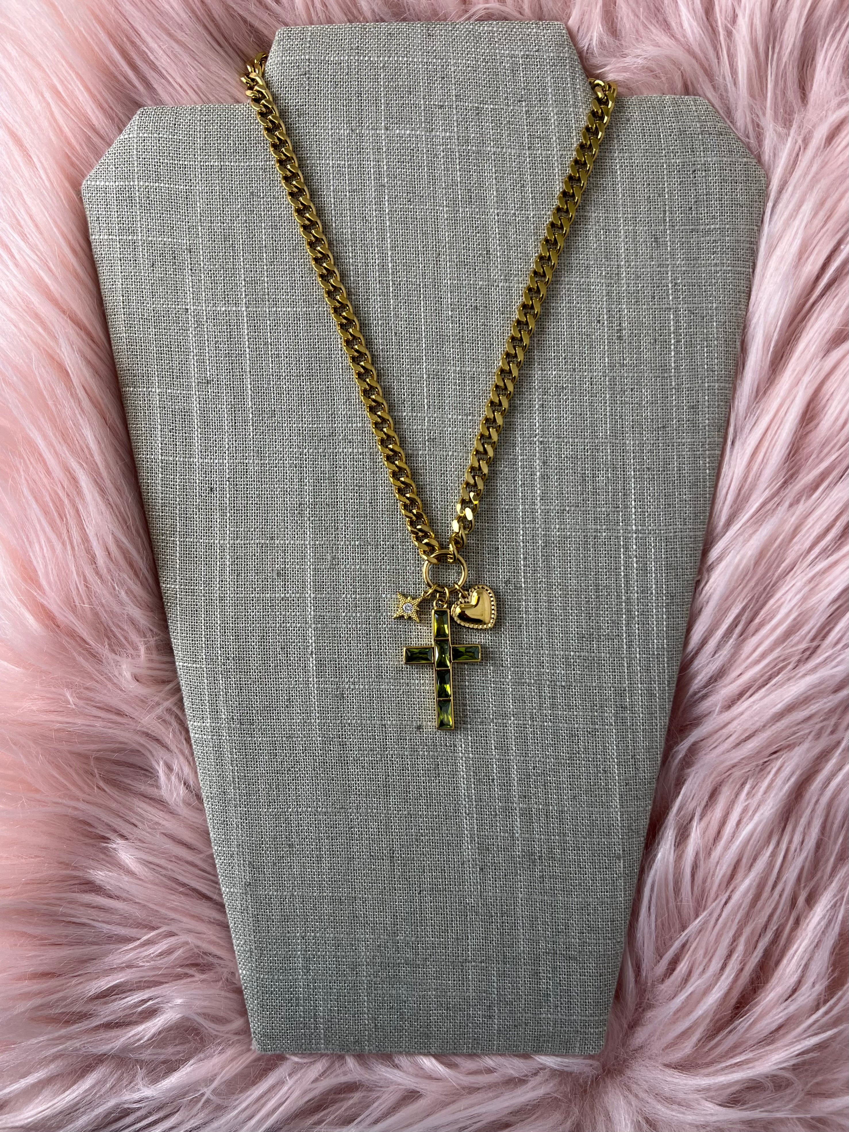 Sacred Spark Multi-Charm Necklace - Water & Tarnish Resistant