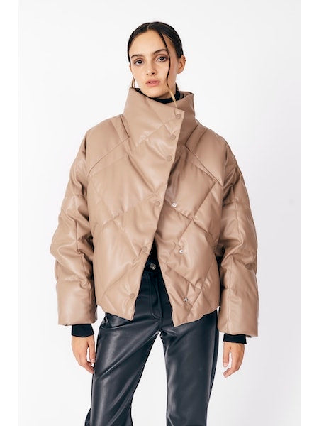 Gwinnet Quilted Taupe Jacket