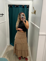 Butter Bronze Texture Maxi Skirt