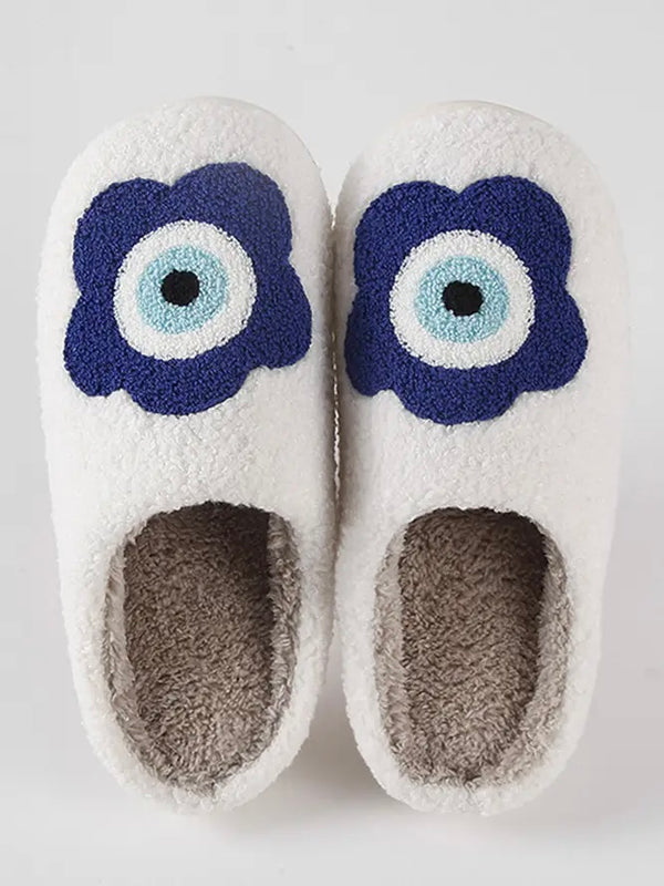 Evil Eye Flower Slippers