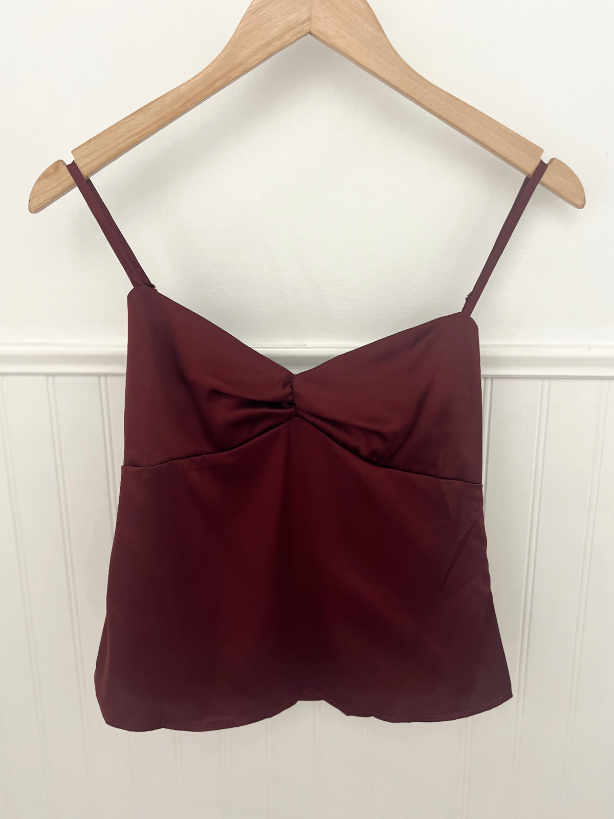 Willow Satin Cami - Burgundy
