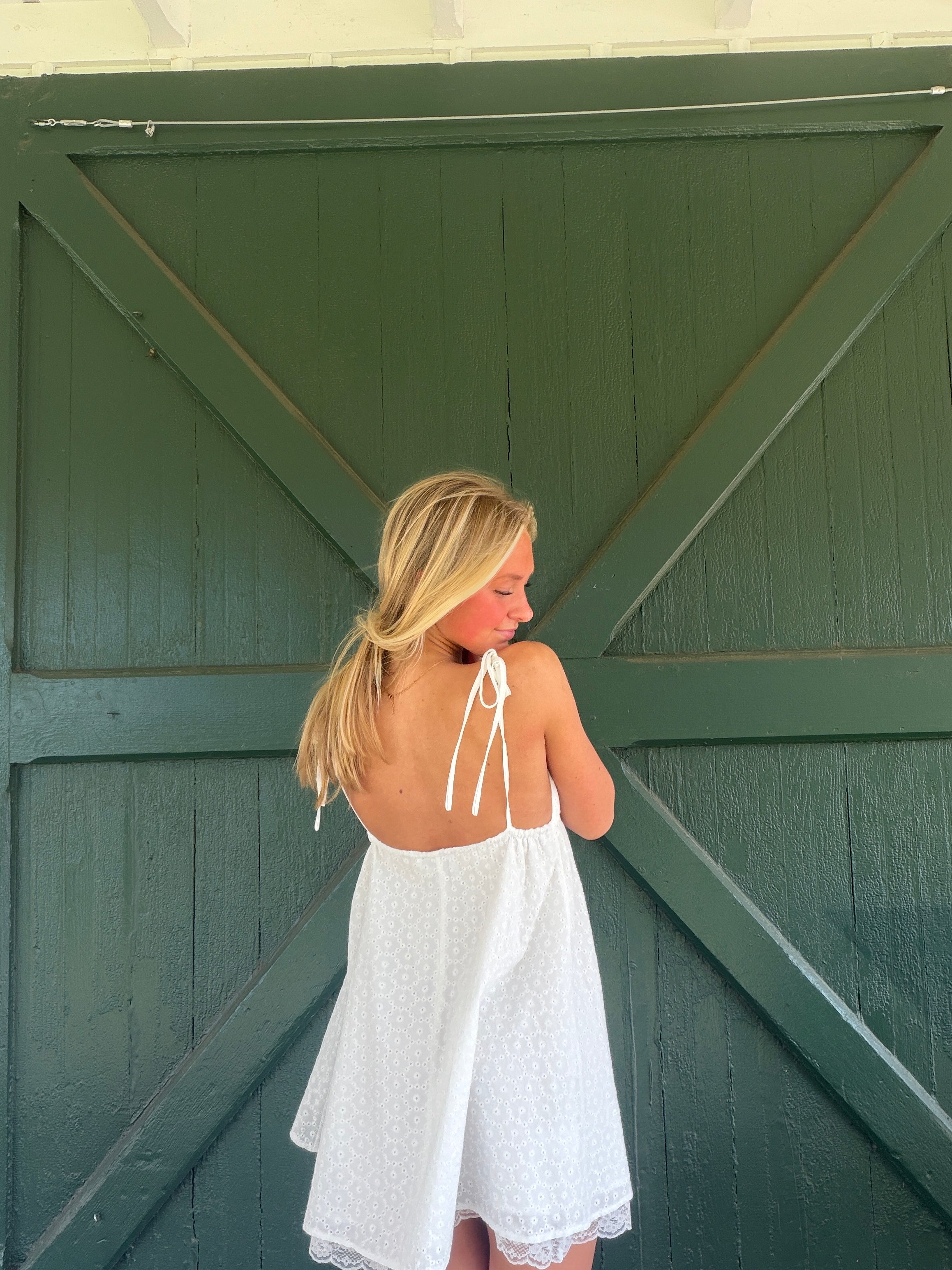 Summer Days Eyelet Dress - White