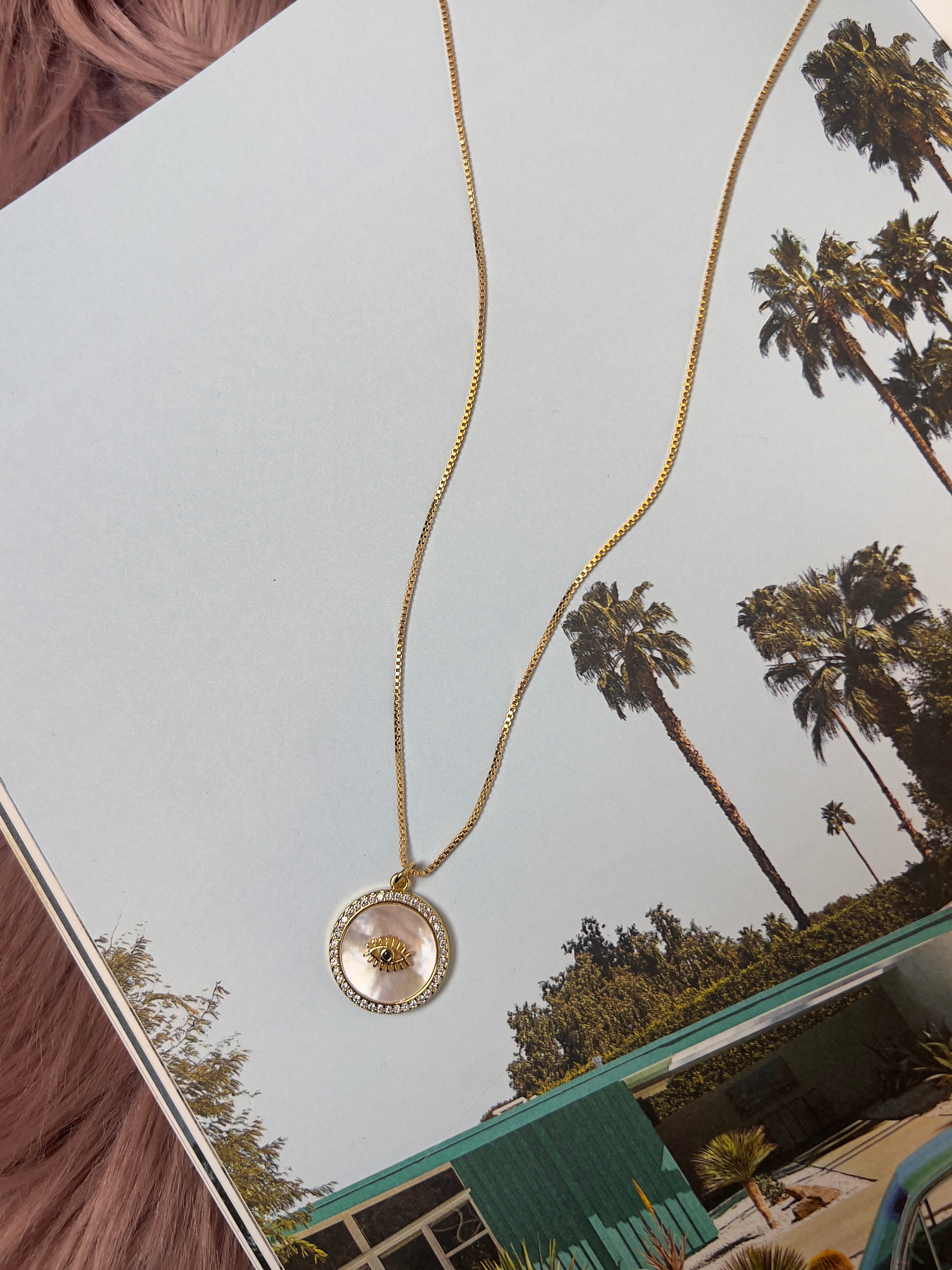 Evil Eye Medallion Necklace