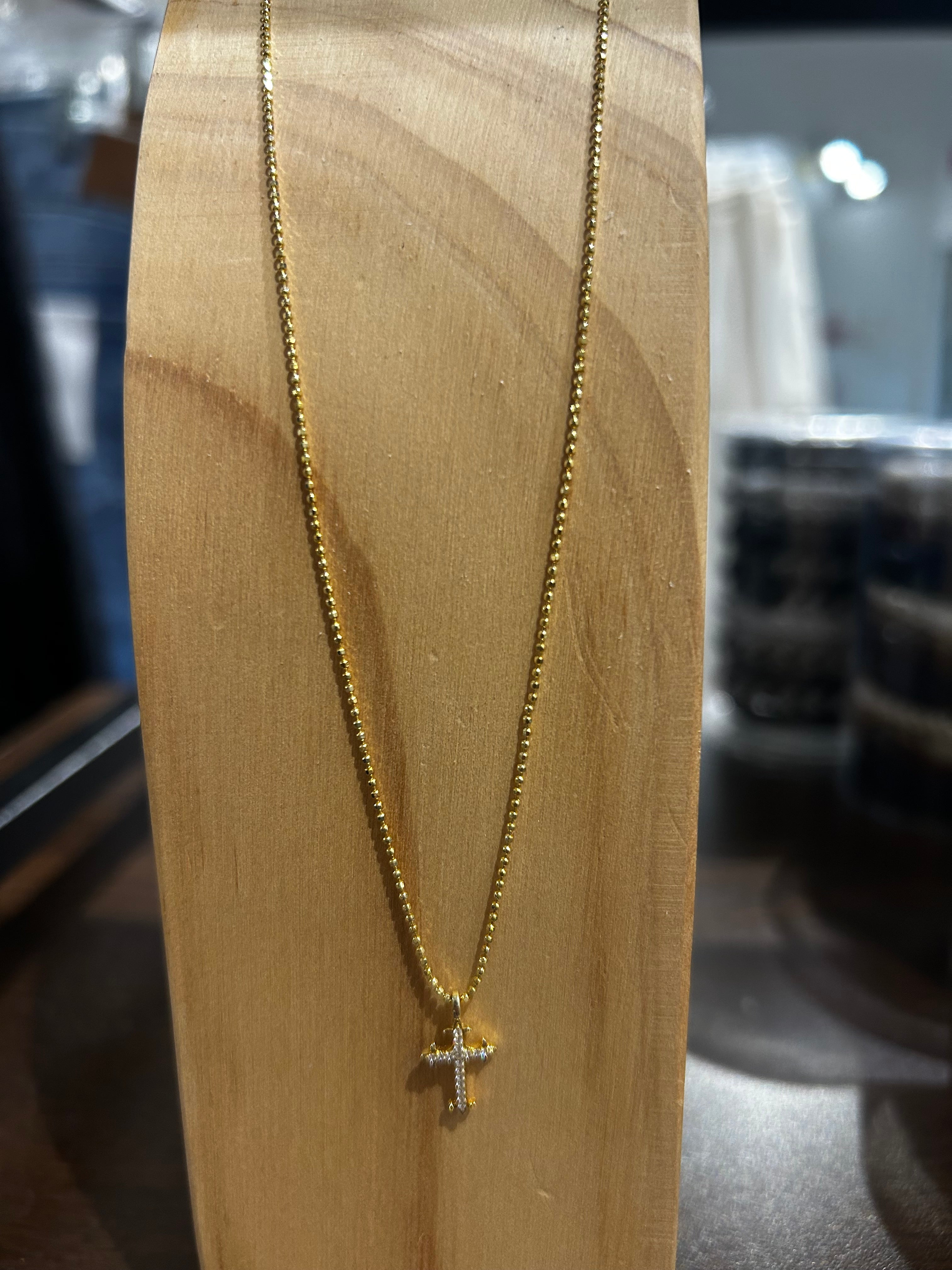 Arturo Sterling Sliver Mini Cross Necklace