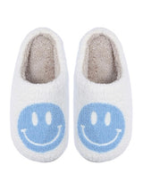 Smiley White With Light blue Slippers