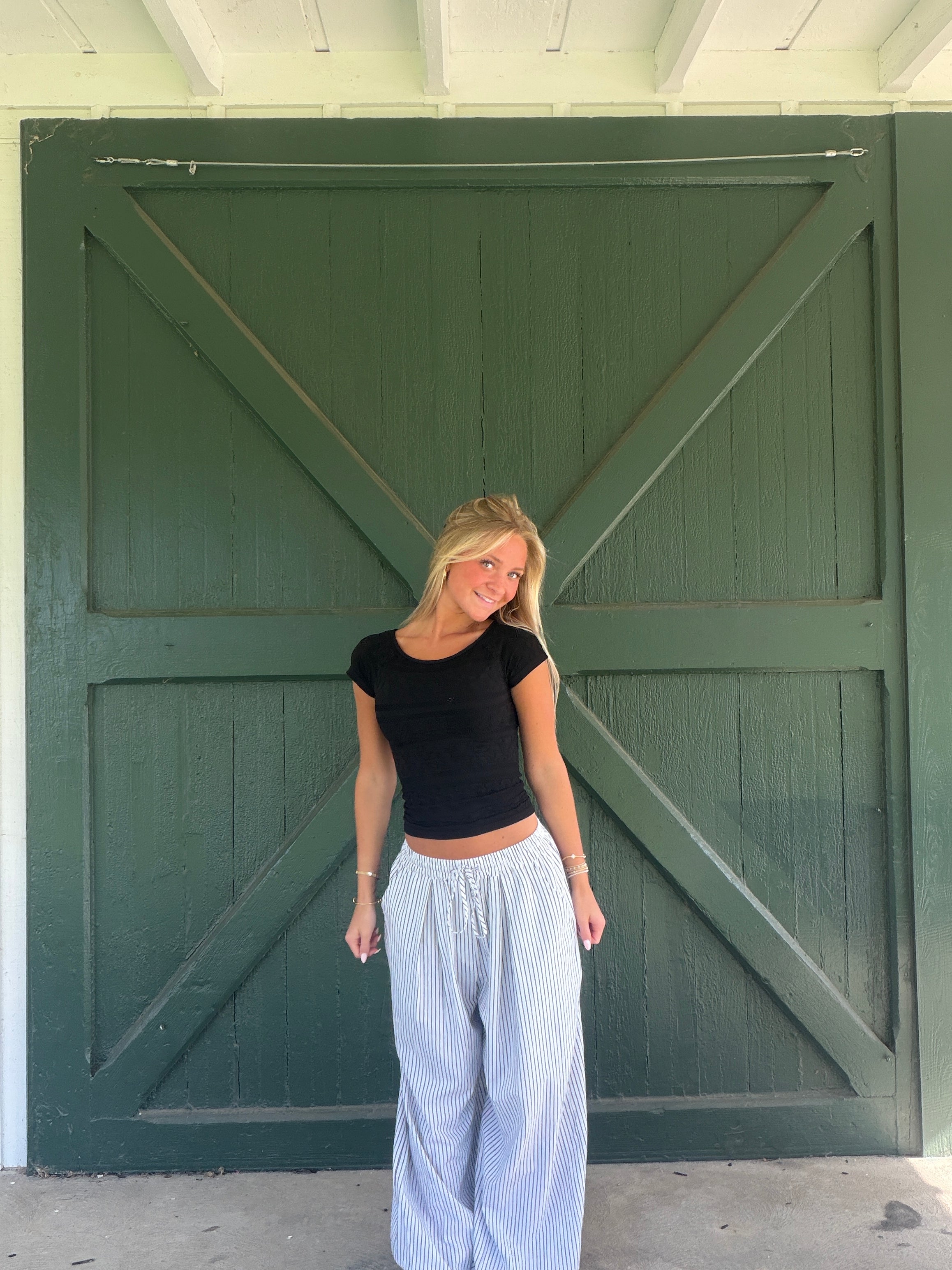 Avery Striped Balloon Pant
