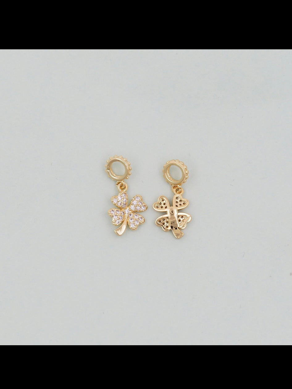 Gold Large 4 leaf Clover Charm