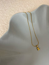 Mini Puffy Initial Necklace
