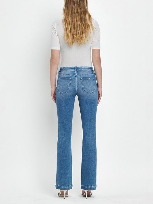 Midrise Seamless Waistband Bootcut Jean