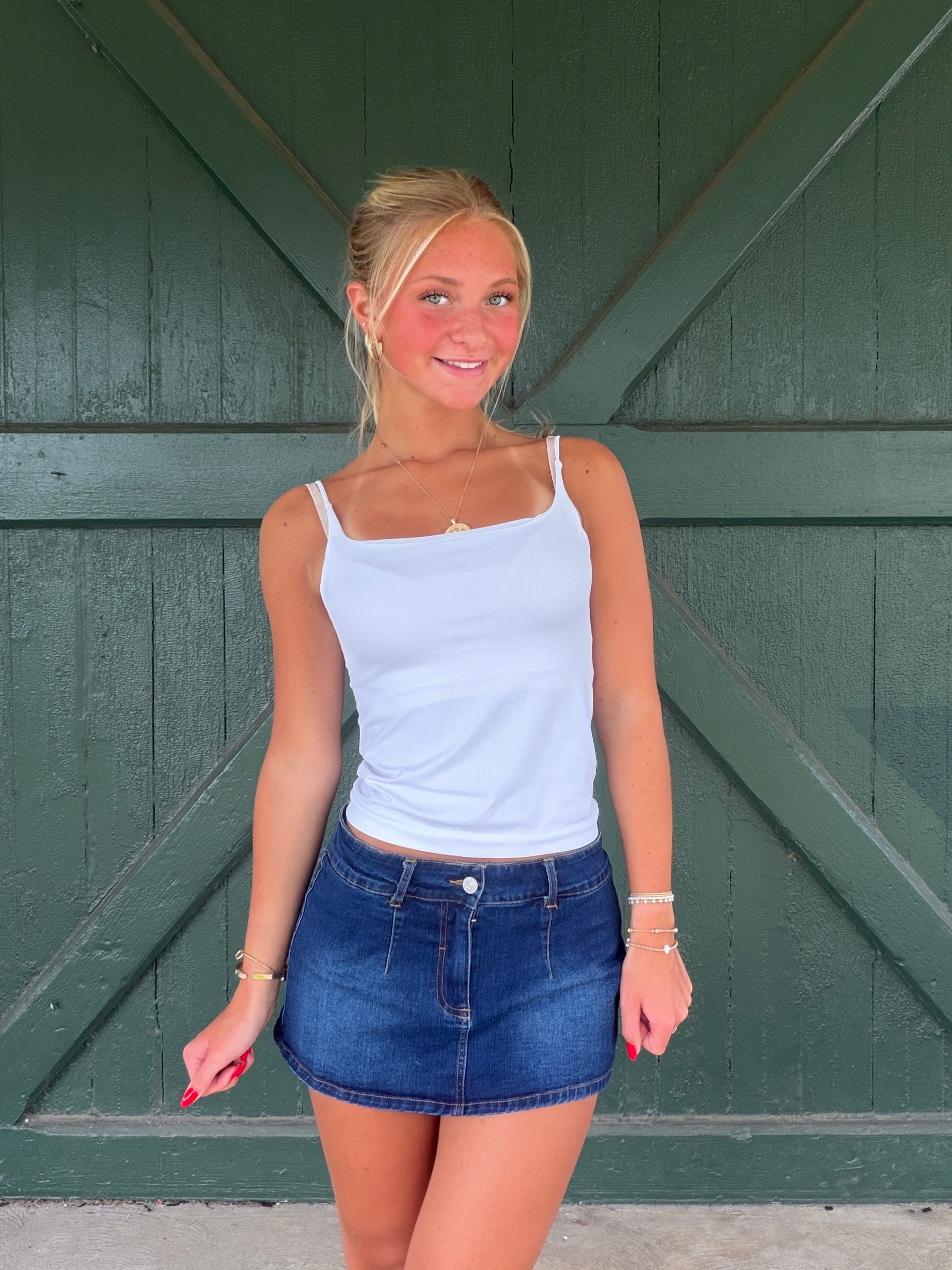 Harpo Dark Wash Denim Skort