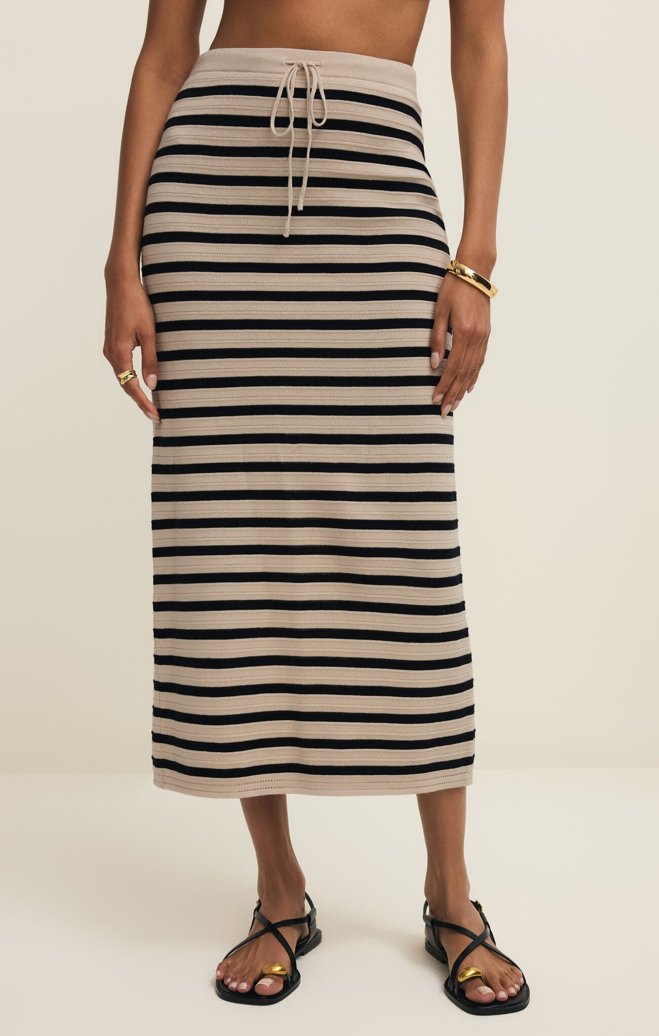 Zsupply Emori Striped Skirt-Natural