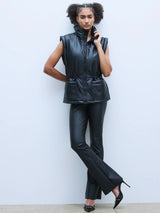 Citrine Vegan Leather Pant