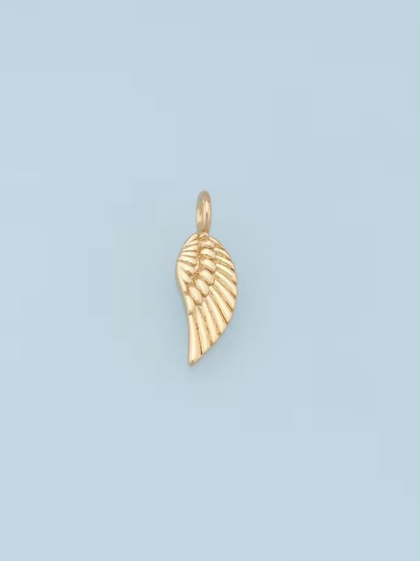Gold Medium Angel Wing Charm