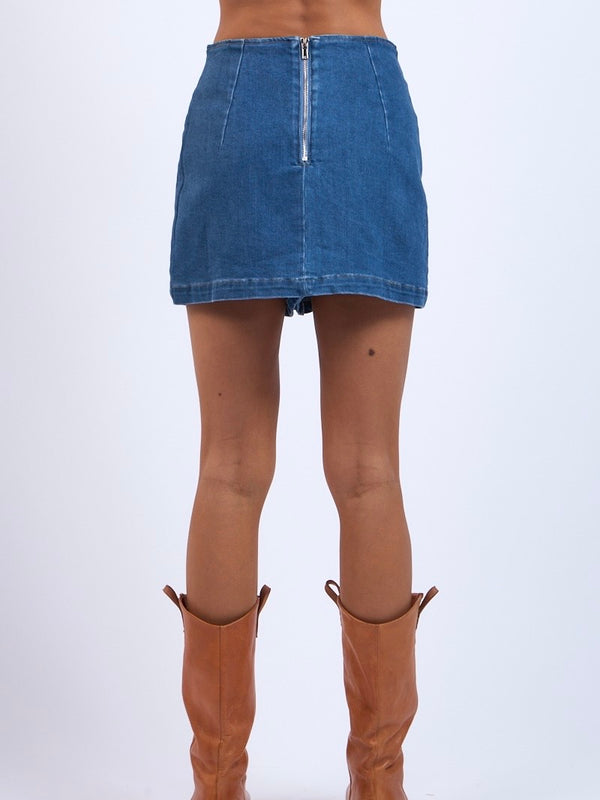 Tori Denim Mini Skirt