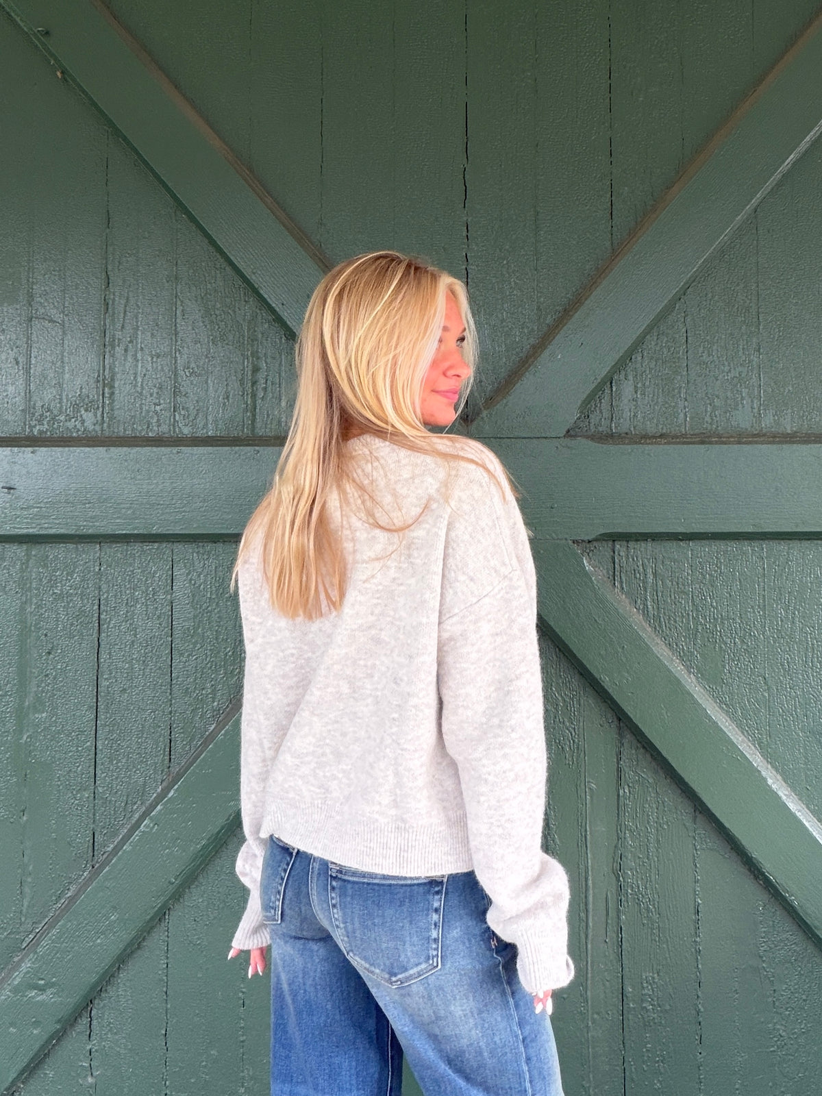The Effortless Cardigan - Heather Oat