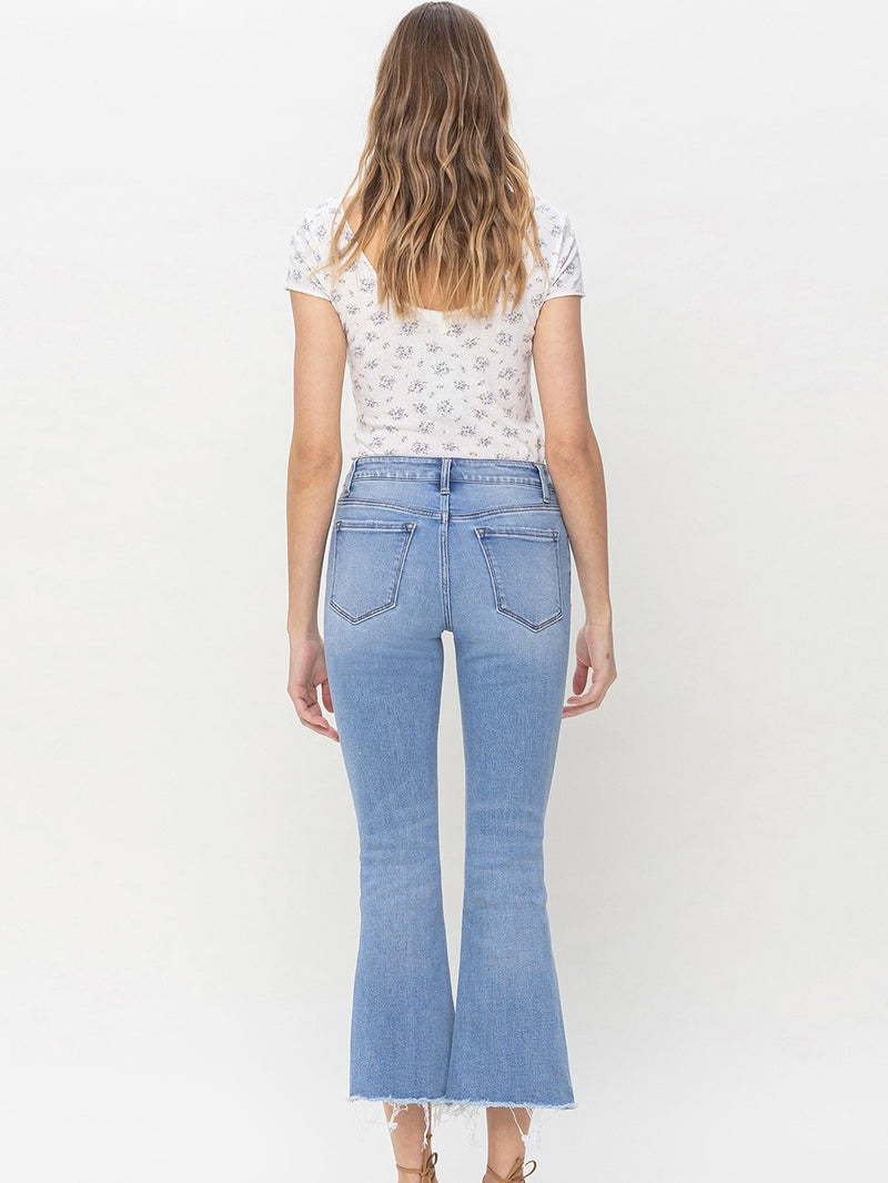 Mid Rise Crop Flare Jean