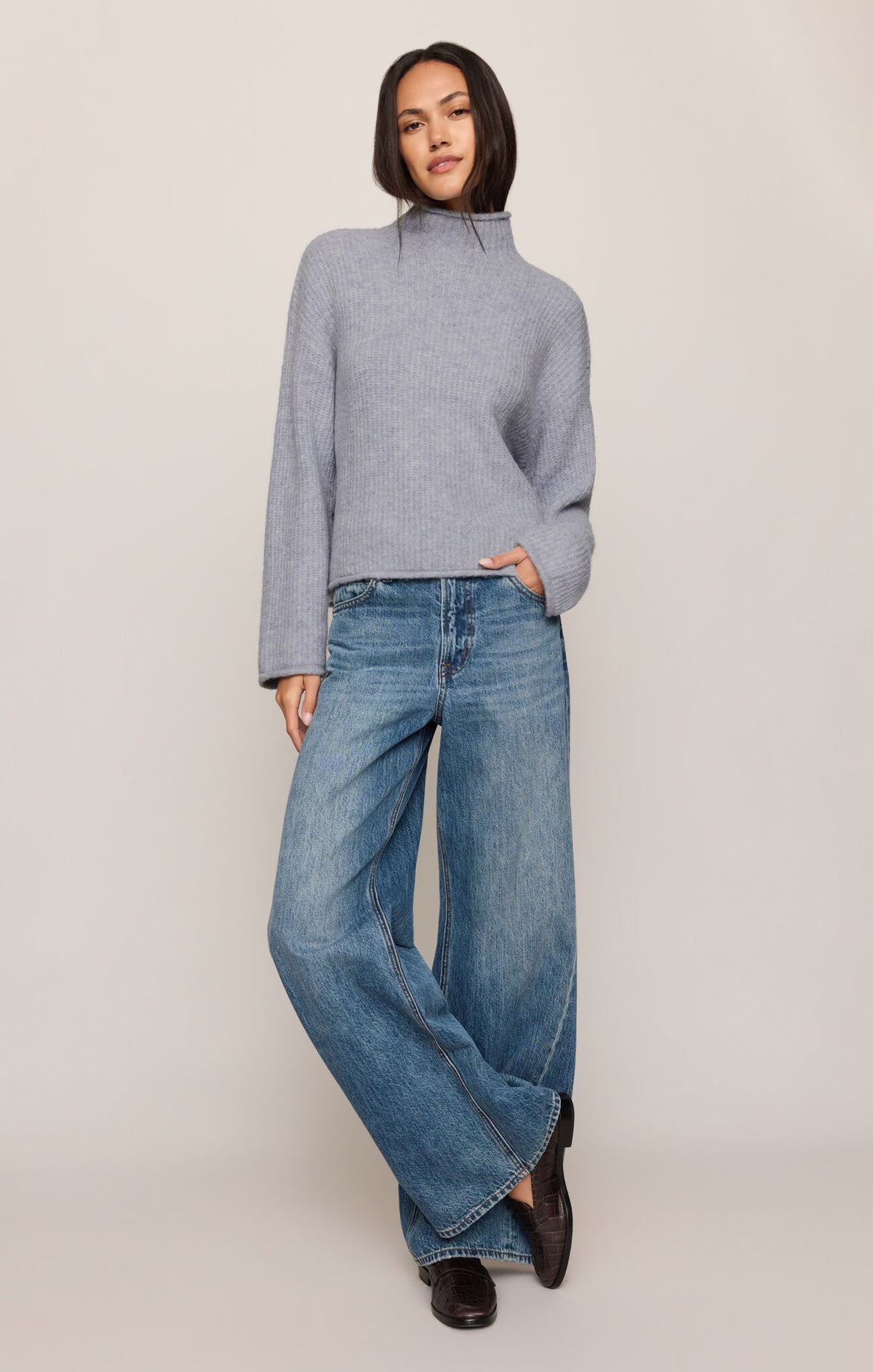 Z Supply Warm Wishes Sweater | Soft Turtleneck Fuzzy Knit Pullover