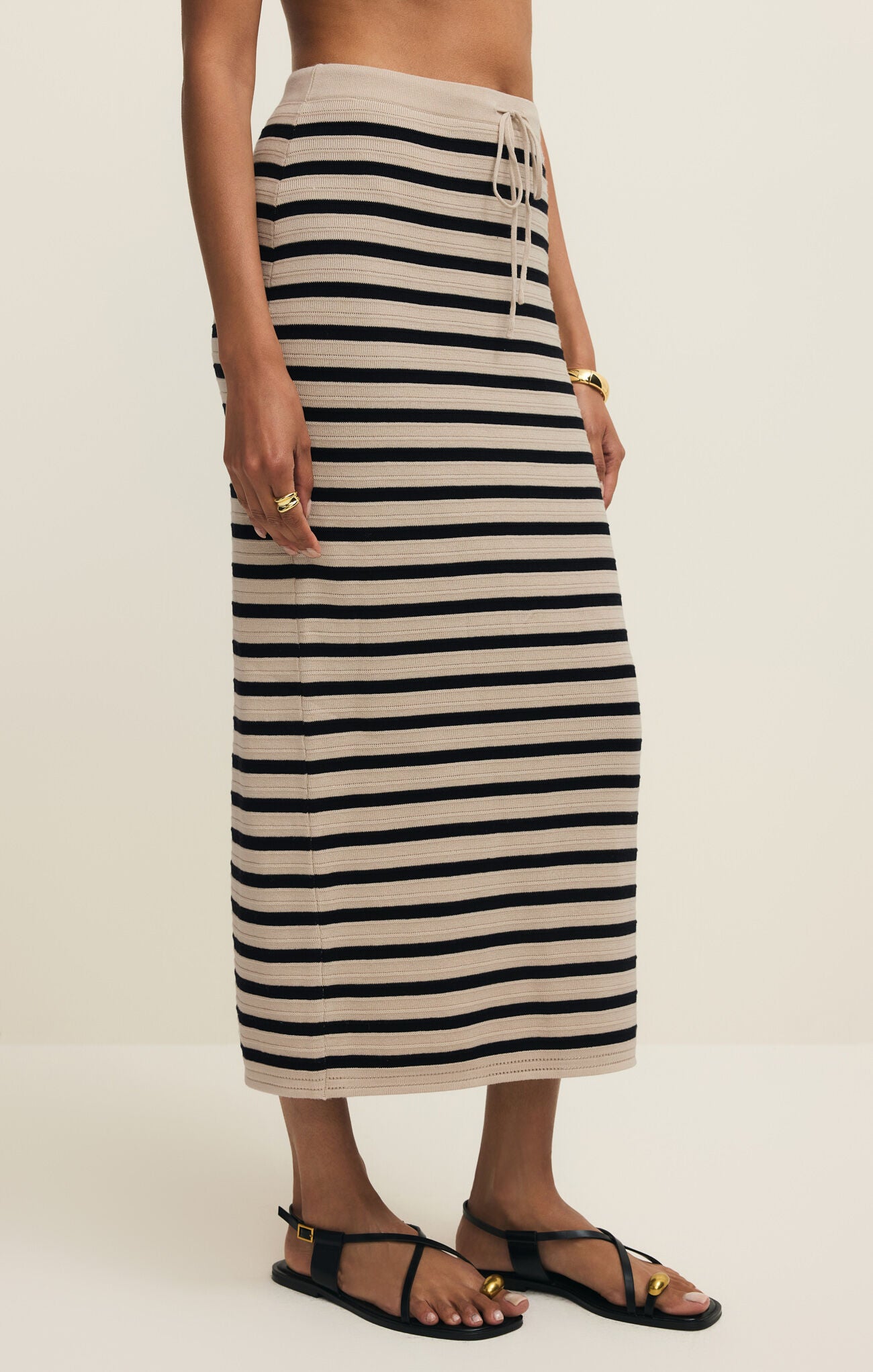 Zsupply Emori Striped Skirt-Natural