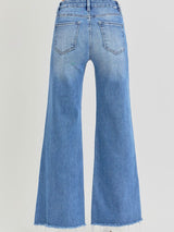 Mid Rise Wide Leg Jean with Tummy Control