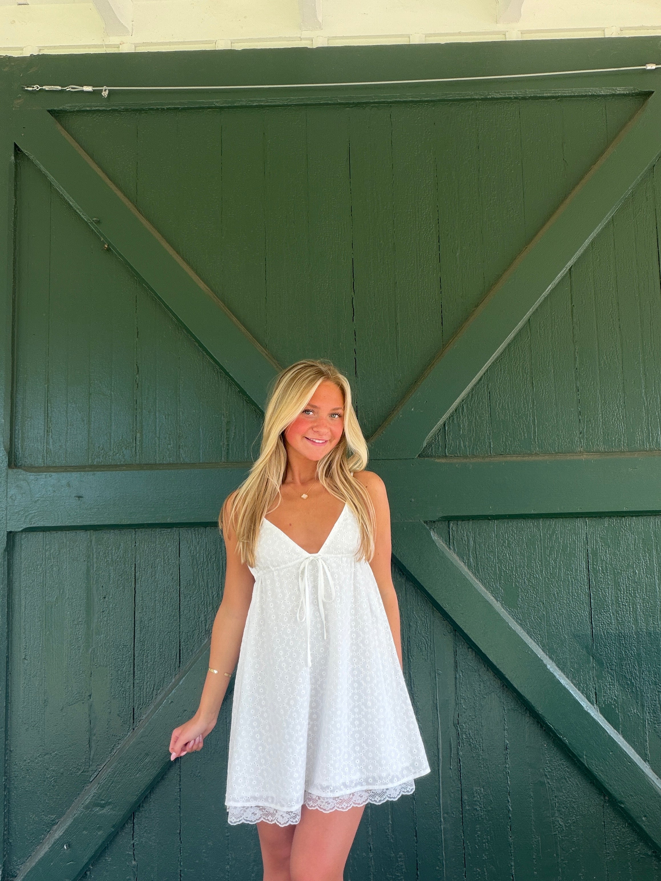 Summer Days Eyelet Dress - White