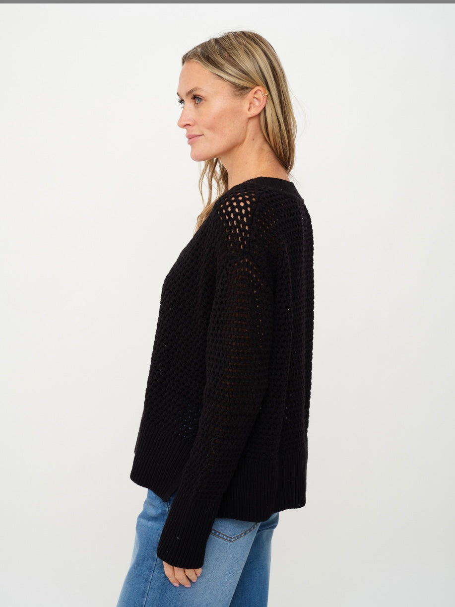 Cameron Crochet V-Neck Sweater