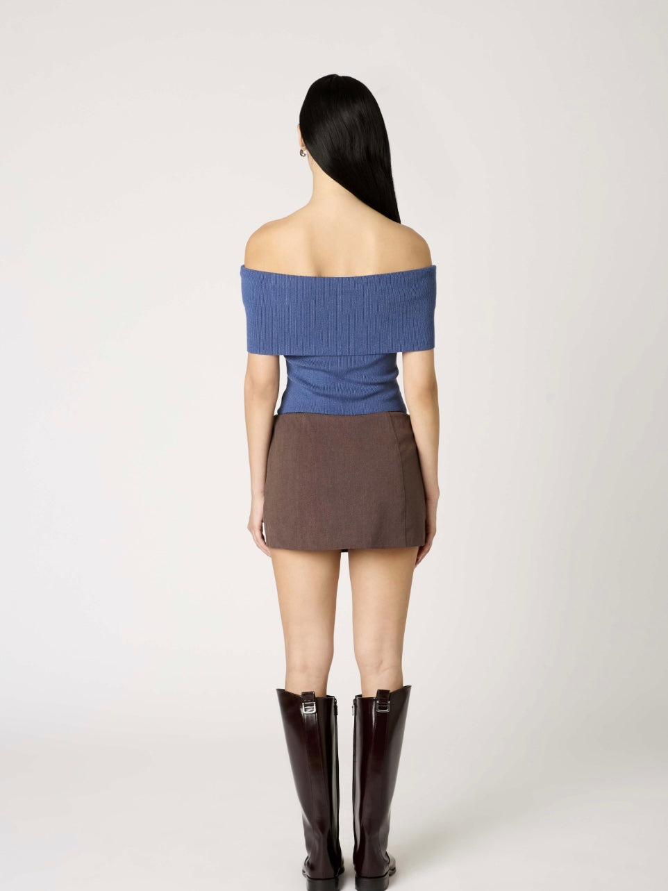 Annemarie Blue Off the Shoulder Sweater