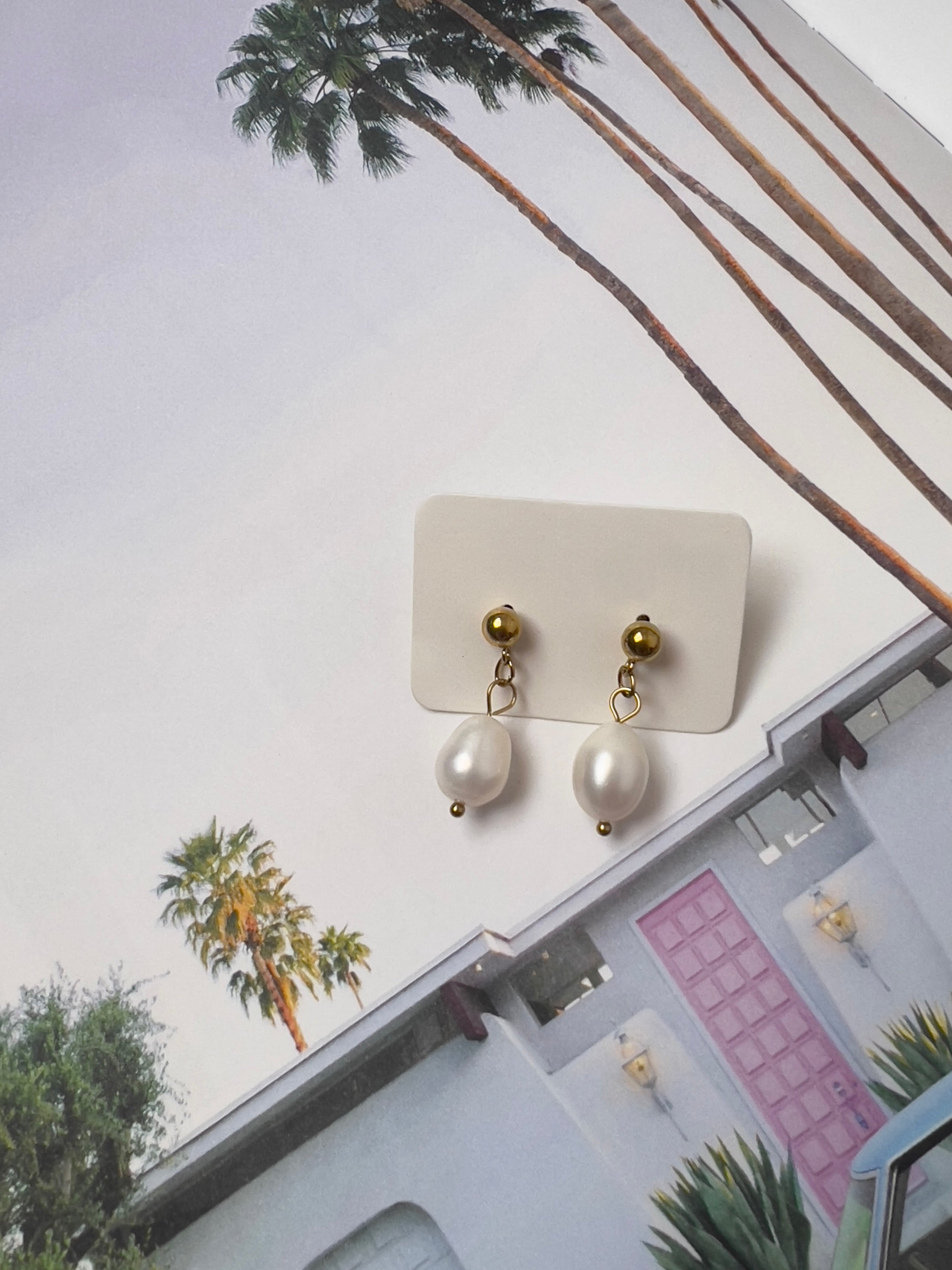 Penny Pearl Drop Earring