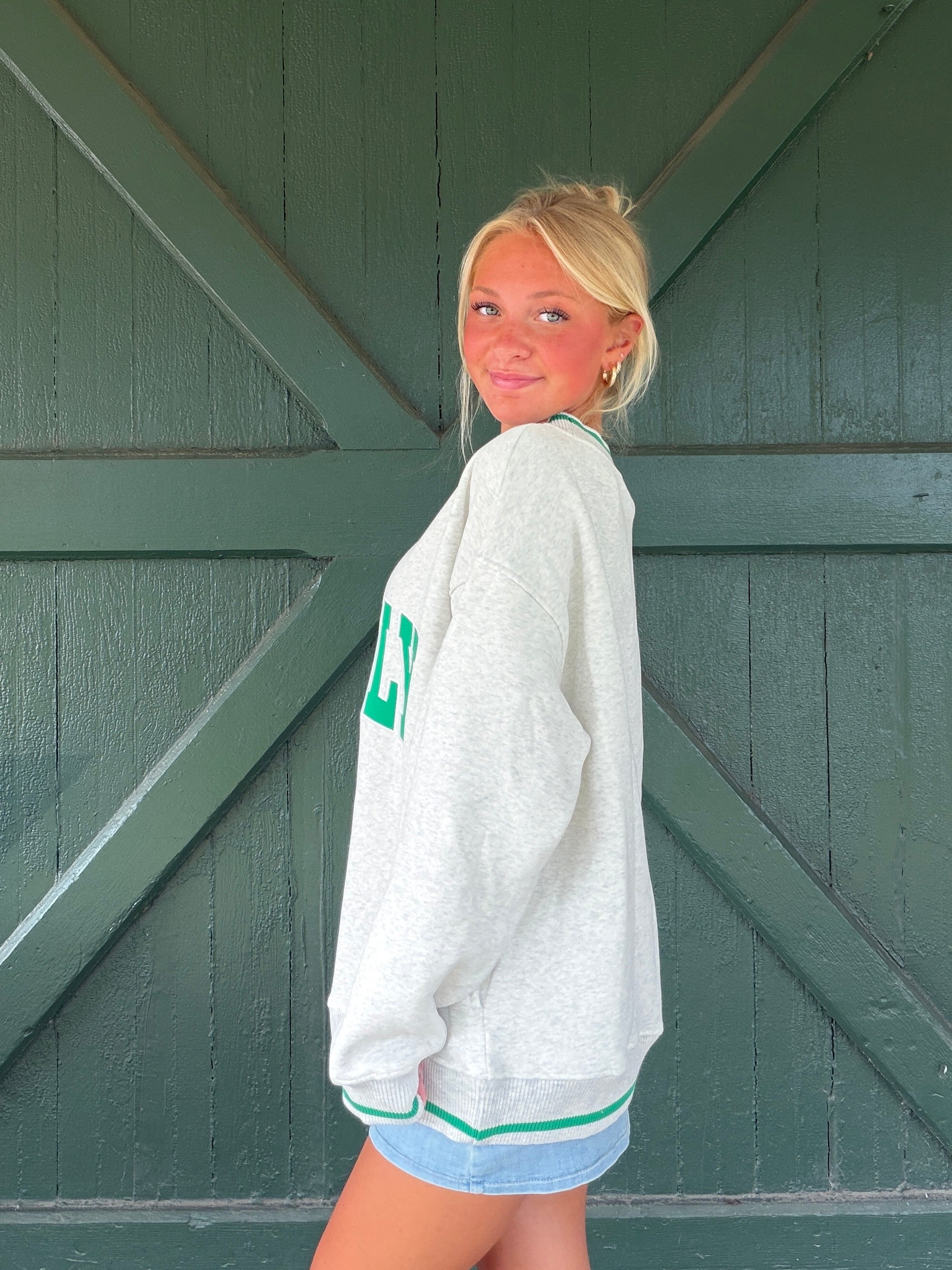 PHILLY Mockneck Oatmeal Sweatshirt - Go Birds