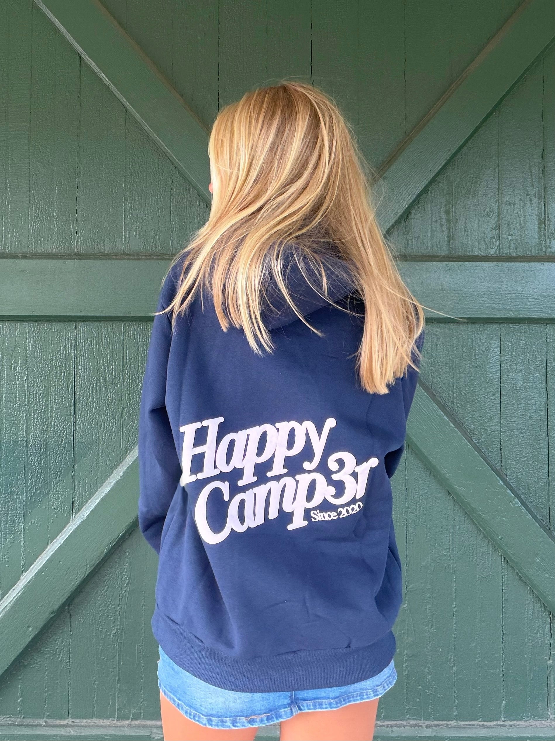 Happy Camp3r PUFF Core  Hoodie – Navy