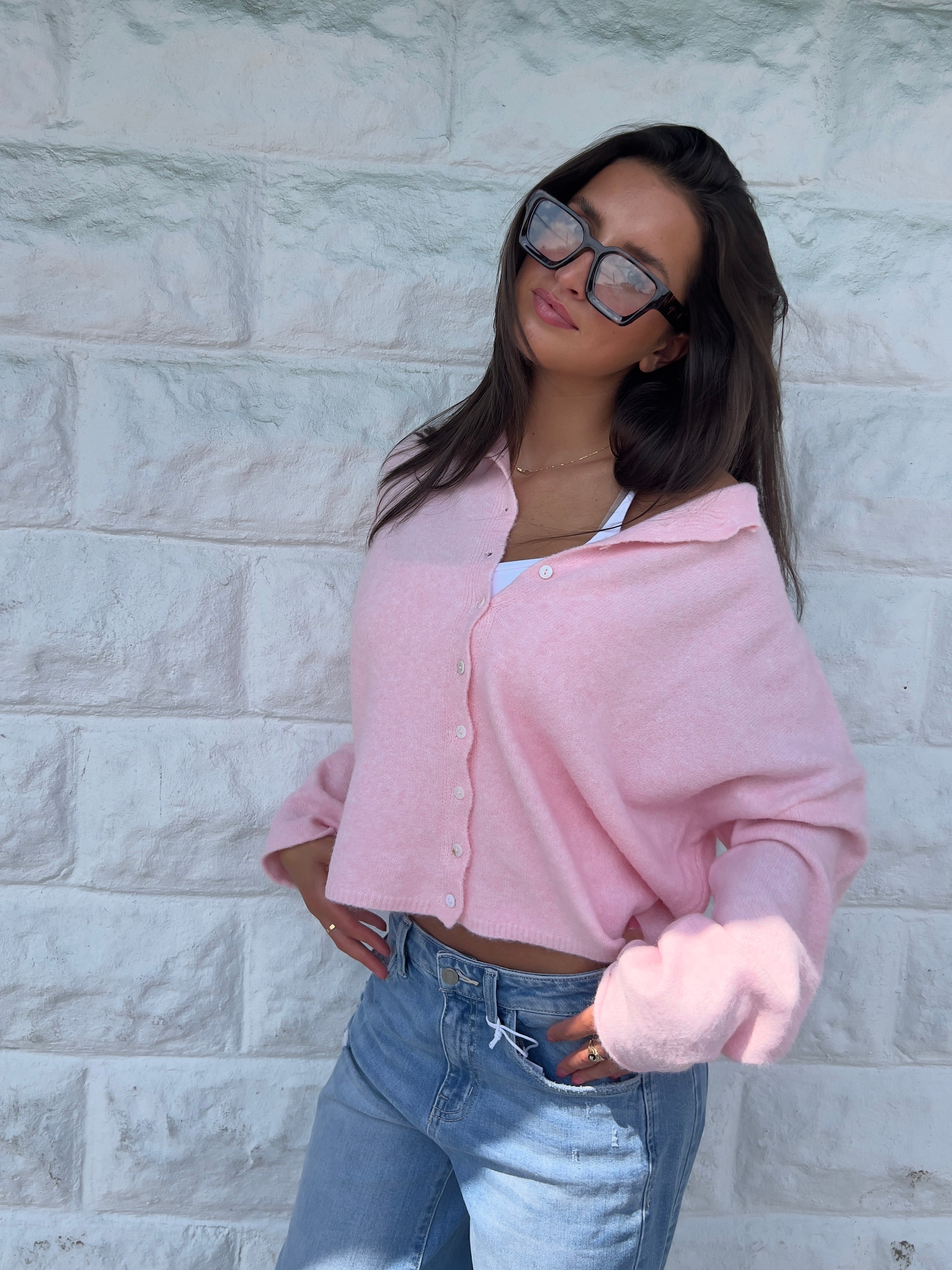 The Baby Pink It Girl Sweater