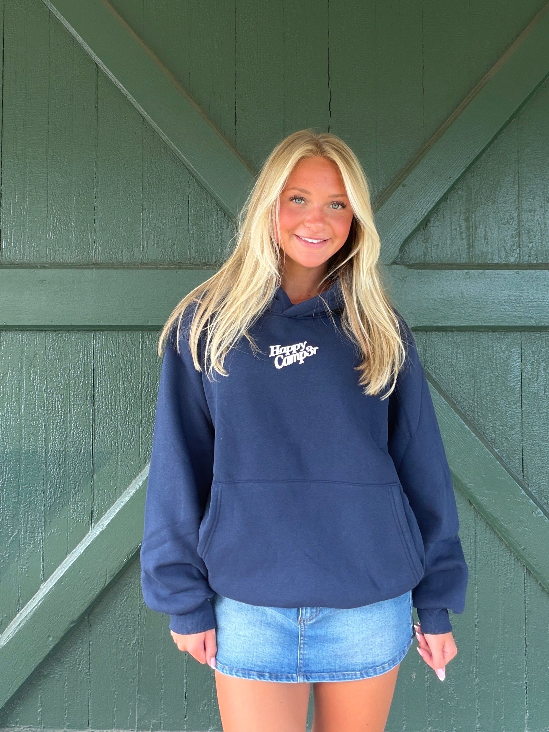 Happy Camp3r PUFF Core  Hoodie – Navy