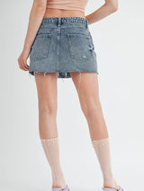 The Perfect Low Rise Denim Skirt