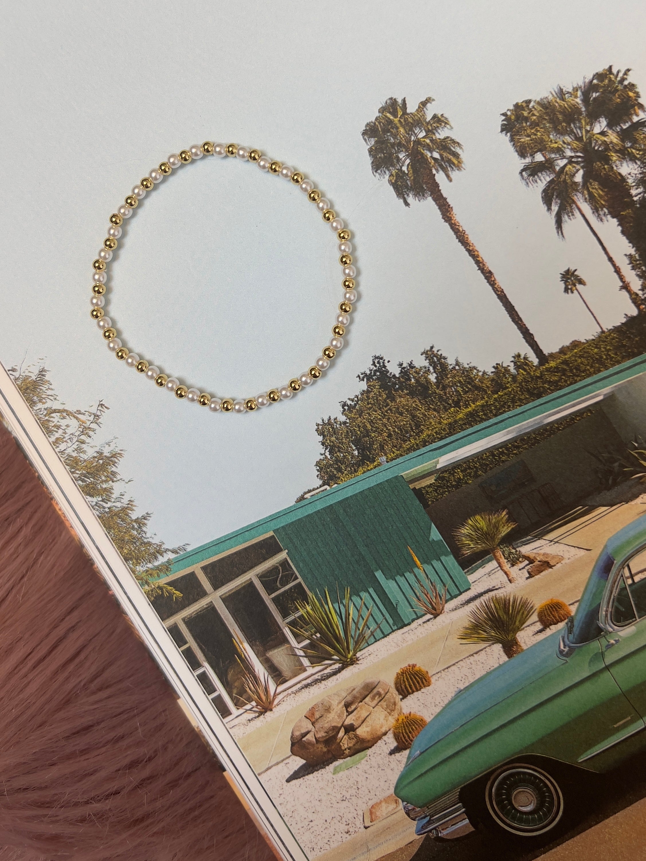 Lana Pearl 3mm Stretch Ball Bracelet