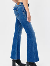 Happi Mid Rise Flare Jean with Patch Pocket