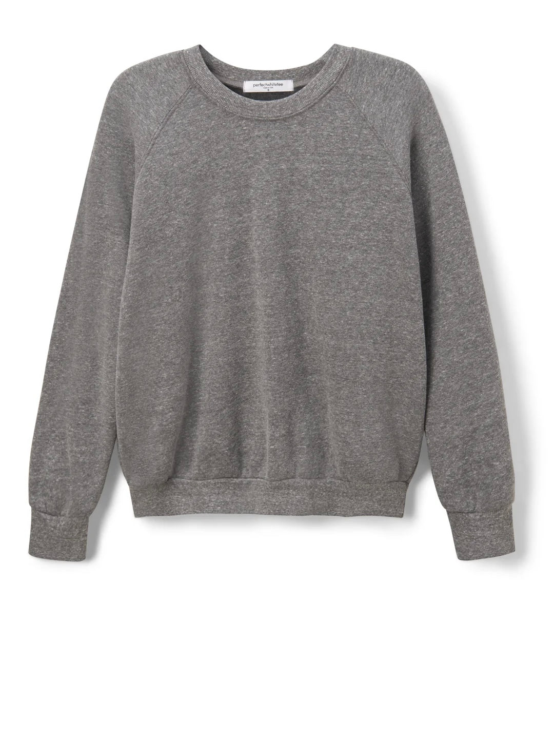 Lennon Dark Heather Grey Fleece Shrunken Raglan Sweatshirt
