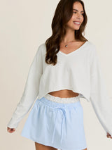 Carter Ivory Cropped Pullover