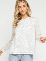 Alicia Leopard Grey Sweater