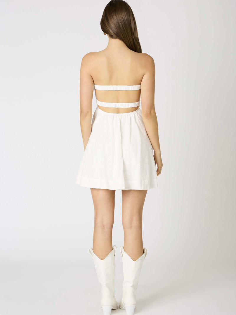 Nora White Strapless Mini Dress