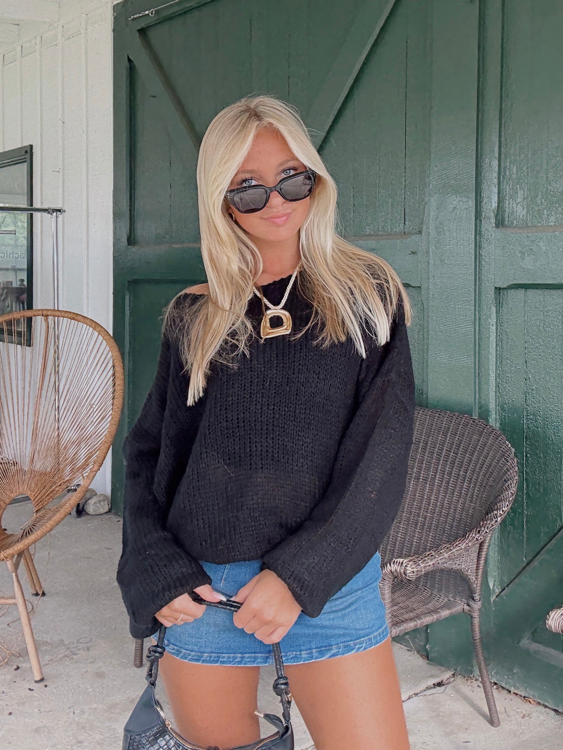 Madison Black Perfectly Soft Sweater