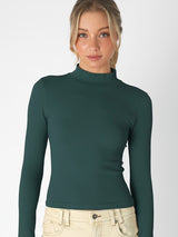 Tessa Stellar Ribbed Mock Neck Top