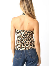 Niki Leopard Halter Top