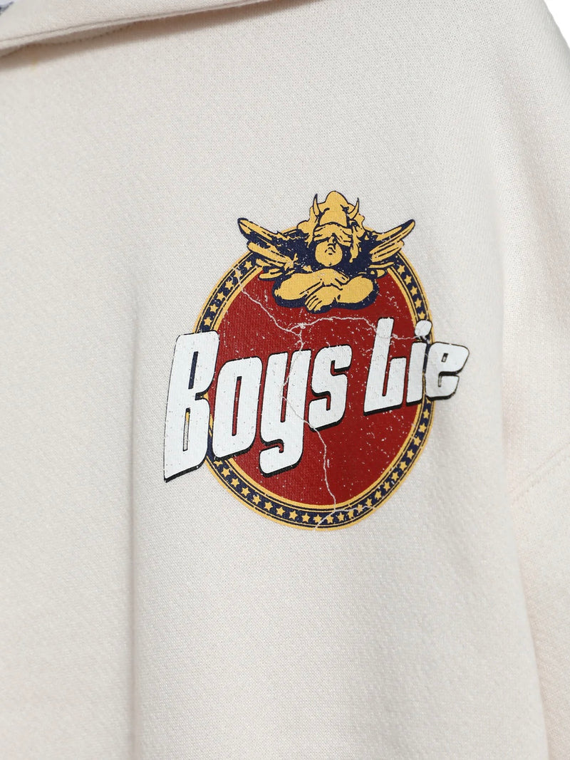 Boys Lie Breakfast Beers Racer Hoodie