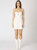 Nora White Strapless Mini Dress