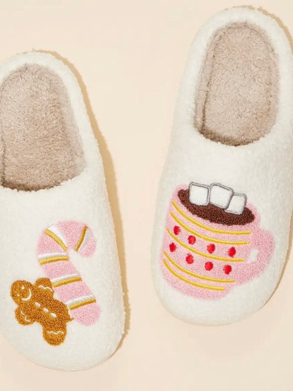 Gingerbread Man & Hot Chocolate Slippers