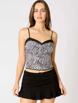 Zina Zebra Print Cami