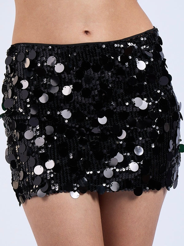 Christina Sequin Mini Skirt