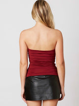 Sorrento Burgundy Strapless Top