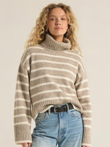 Josephine Heather Taupe Stripe Sweater