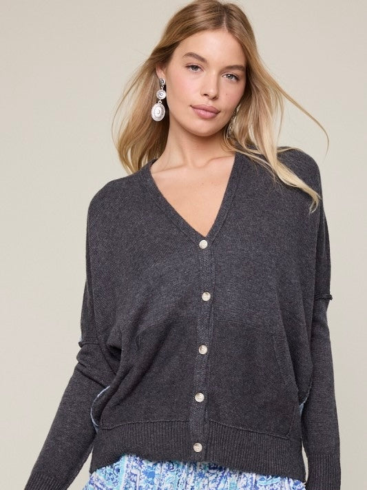 Stevie Color Block Oversized Cardigan